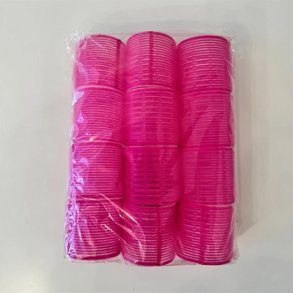 Jumbo Hair Curlers Rollers, 12Pcs 60mm - Picture 3 of 5